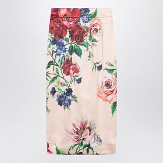 Dolce & Gabbana Longuette Skirt With Floral Print