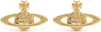 Vivienne Westwood Mini Bas Relief stud earrings - women - Brass - One Size - Gold