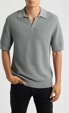 Reiss Leon Knit Polo in Sage at Nordstrom, Size Xx-Large