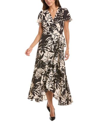 DKNY Dkny Faux Wrap Midi Dress