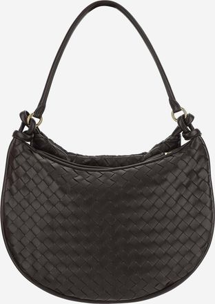 Bottega Veneta Womens Large Gemelli Bag Brown Lambskin Shoulder
