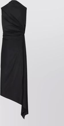 Balenciaga draped asymmetric sleeveless knee-length dress