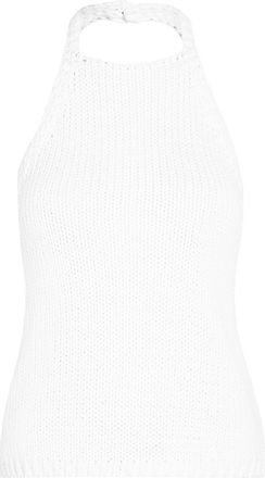 R&oacute;he Halterneck Cotton-knit top - White - 36 (UK8 / S)