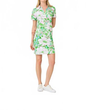 Lilly Pulitzer Dune Short Sleeve Dress In Putting Green Poppyland