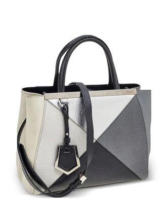 Fendi 2jour geometric-panel tote bag - Grey