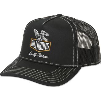 Billabong Peaked Trucker Hat in Black at Nordstrom