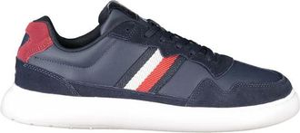 Tommy Hilfiger Blauwe leren sneaker - Heren - Sneakers - Blauw - 40 EU - Leer - Schoenen