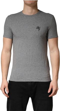 Dolce & Gabbana DG Logo Crew Neck Ondergoed T-Shirt - Heren - T-shirts - Grijs - XS - Katoen - Tops