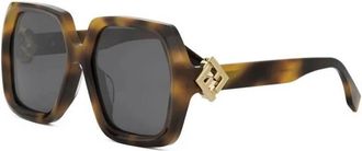Fendi Smoke Geometric Ladies Sunglasses FE40139F 53A 54