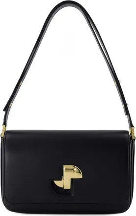 Patou Womens Shoulder Bag Black Calfskin