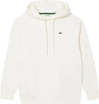 Lacoste Oversized fleece hoodie - Dames - Hoodies - Wit - M - Hoodies & sweatvesten