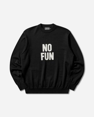 Hysteric Glamour Men s No Fun Sweater Black