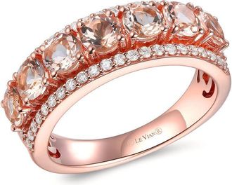 Le Vian Ladies Peach Morganite Rings set in 14K Strawberry Gold
