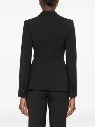 Elisabetta Franchi Double-Breasted Peaked Lapel Blazer - Black