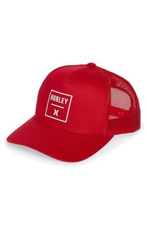 Hurley Square Trucker Hat in Red at Nordstrom Rack