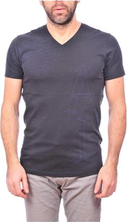 Armani Jeans Sweatshirts - Heren - T-shirts - Blauw - L - Katoen - Tops