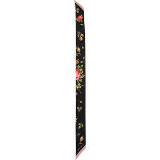 Dolce & Gabbana Rose Bouquet Silk Twill Skinny Scarf in Hn5Zn Bouquet Rose F.nero at Nordstrom
