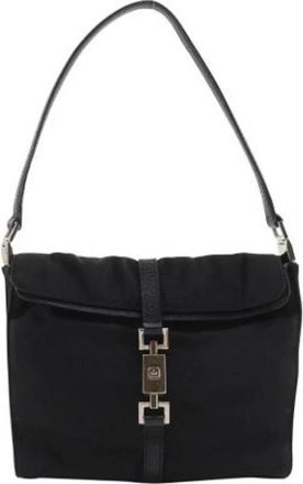 Gucci Pre-owned Nylon Schoudertas - Dames - Vintage Schoudertas - Zwart - ONE Size - Nylon - Vintage