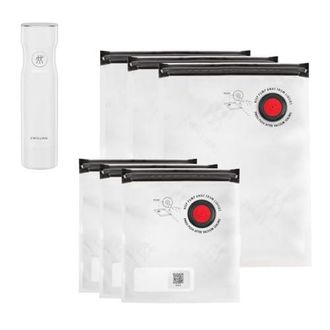 Zwilling Zwilling - Fresh & Save - Juego De Bomba De Vac&iacute;o Con Tapa De Carga, S/m Y 7 Piezas, Color Blanco