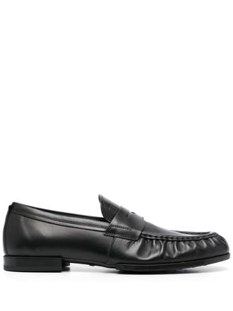Tod's smooth leather loafers - men - Calf Leather/Calf Leather/Rubber - 6 - Black