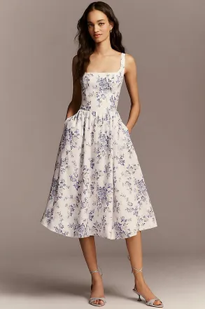 Reformation Janu Linen Midi Dress