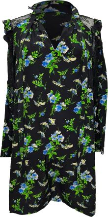 Sandro Sandro Mini Dress in Floral Print Silk