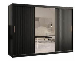 Mirjan24 Armario Anulio Iii, Negro, 200x250x62cm, Puertas De Armario: Correderas, N&uacute;mero De Estantes: 9