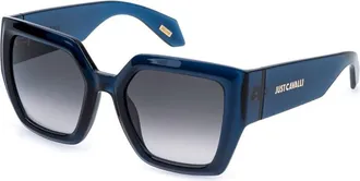 Just Cavalli Smoke Gradient Square Ladies Sunglasses SJC149 07FK 53