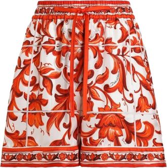 Dolce & Gabbana Maiolica Print Shorts - Dames - Bermuda - Veelkleurig - L - Korte Broeken