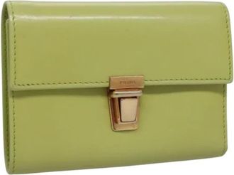 Prada Pre-owned Wallets, female, Green, Size: ONE SIZE Pre-owned Vintage Wallet