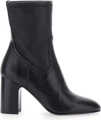 Stuart Weitzman Mulberry Stretch Bootie - Dames - Laarzen met Hak - Zwart - 37 1/2 EU - Leer - Schoenen
