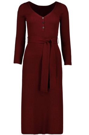 Bishop + Young Poetry In Motion Henley Sweater Dress In Currant