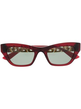 Versace Occhiali da sole La Greca cat-eye - Rosso
