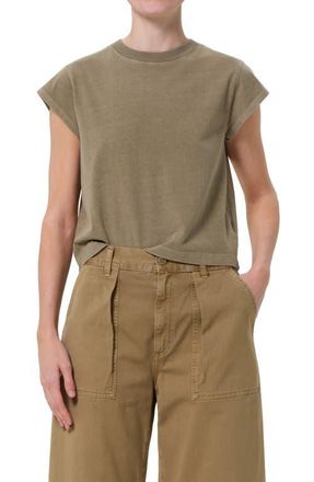 A Gold E Bryce Cap Sleeve T-Shirt in Cholla Lt Dusty Sage at Nordstrom, Size X-Small