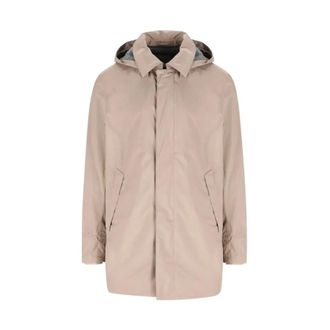 Herno Parkas, male, Beige, Size: 2XL Hooded Raincoat