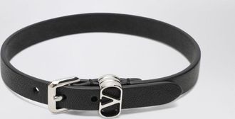 Valentino Garavani Bracciale VLogo Signature in pelle di vitello con fibbia