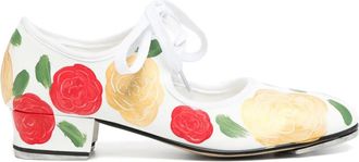 Comme Des Gar&ccedil;ons Pumps met bloemenprint - Wit