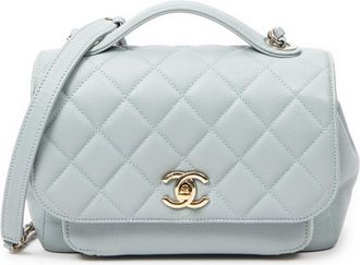 Chanel Pre-owned Womens Small Business Affinity Flap Shoulder Bag - Blue - One Size