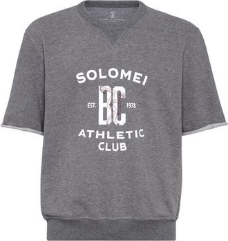 Brunello Cucinelli Smooth cotton French terry sweatshirt in Medium Grey at Nordstrom, Size Xxx-Large Eu