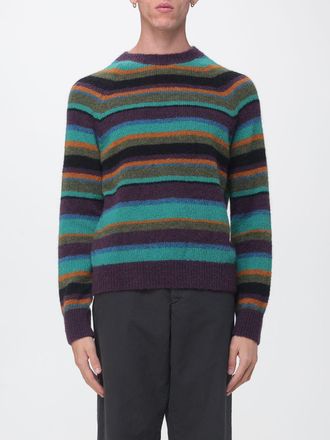 Dries Van Noten Multicolour Striped Wool-Blend Jumper with Crew Neck