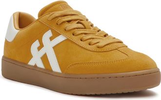 FitFlop The Dash T Toe Suede Sneakers in Turmeric/urban White at Nordstrom, Size 7.5