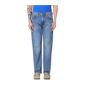 Levi's Straight Jeans, male, Blue, Size: W33 502 Regular Taper Jeans