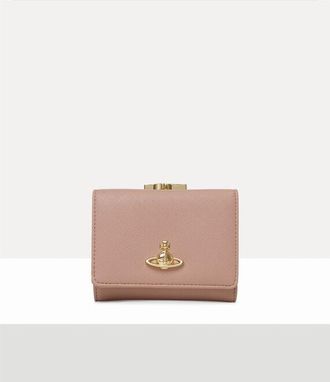 Vivienne Westwood Small Frame Wallet Saffiano Leather Plain Barley-3d-orb One Size Women