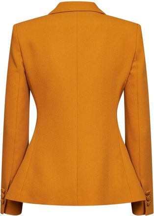 Blanca Vita Womens Cr&ecirc;pe Jacket Gregis Ochre Yellow Polyester