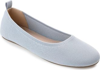 Journee Collection Jersie Knit Ballet Flat - Wide Width in Blue at Nordstrom Rack, Size 5.5