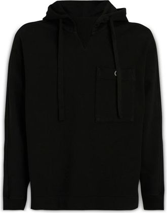 Ten c Label Patch Pocket Drawstring Hood - Heren - Hoodies - Zwart - M - Katoen - Hoodies & sweatvesten