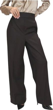 Emme Di Marella Emme DI Marella - Fiesta Wijde Broek - Dames - Broeken - Bruin - Maat: L Viscose
