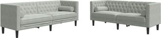 vidaXL Sofa Set Light grey Velvet vidaXL