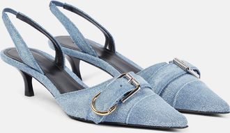 Givenchy Voyou denim slingback pumps