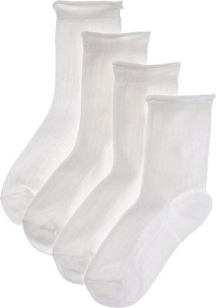 Stems Stems 4Pk Roll Top Crew Socks